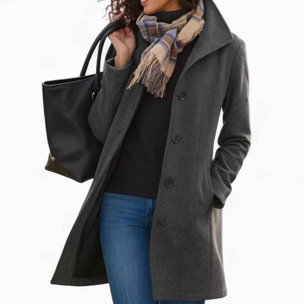 SOPHIE Wool Button-Front Coat