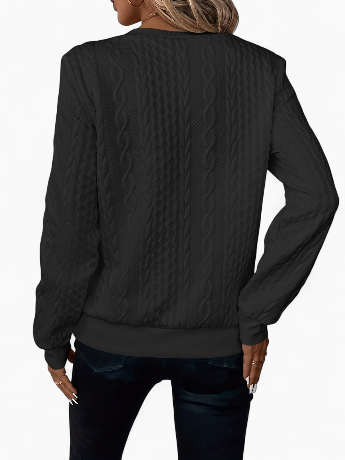 SOPHIE Casual Geometric Knit Sweater