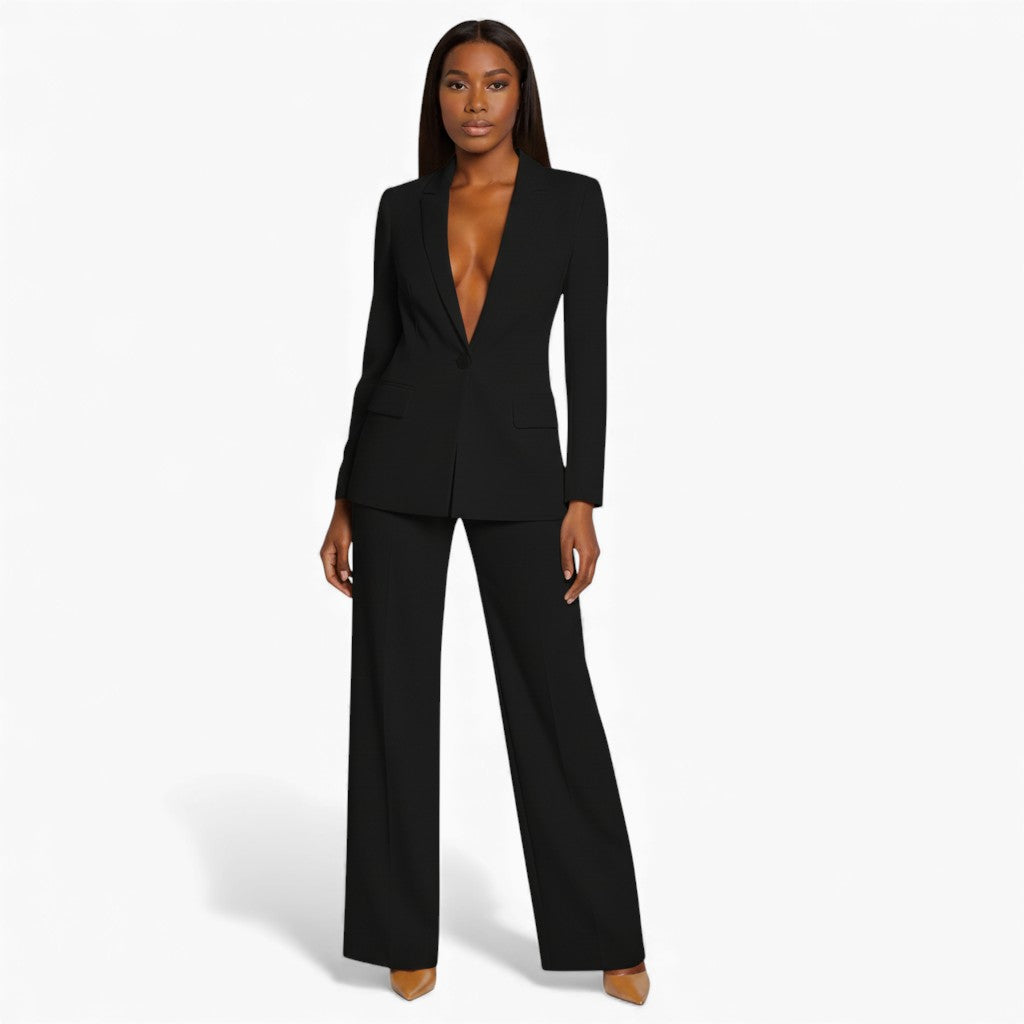 CLAIRE Slim Fit Cotton Pant Suit