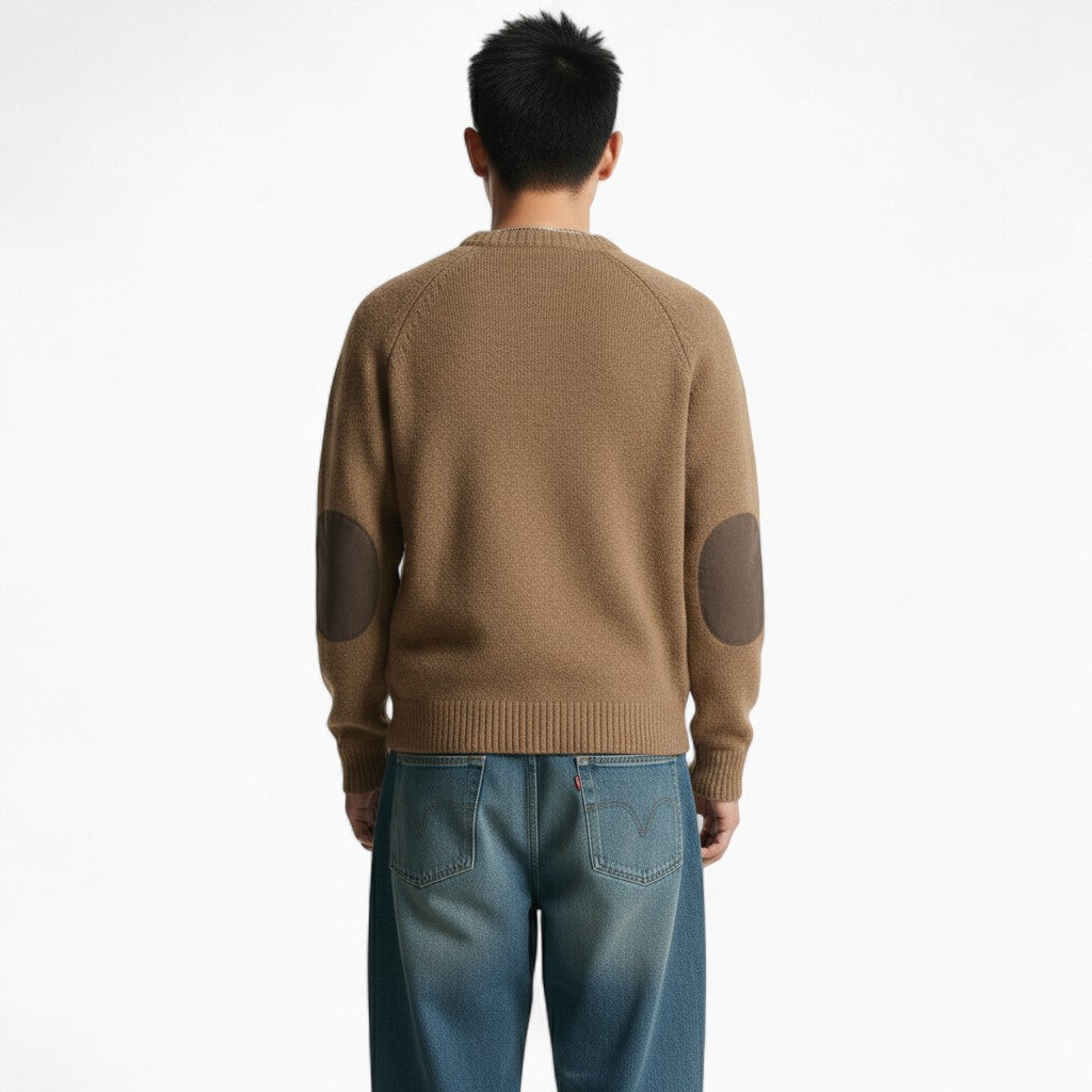 NOAH Casual Knitted Pullover with Patch Designs