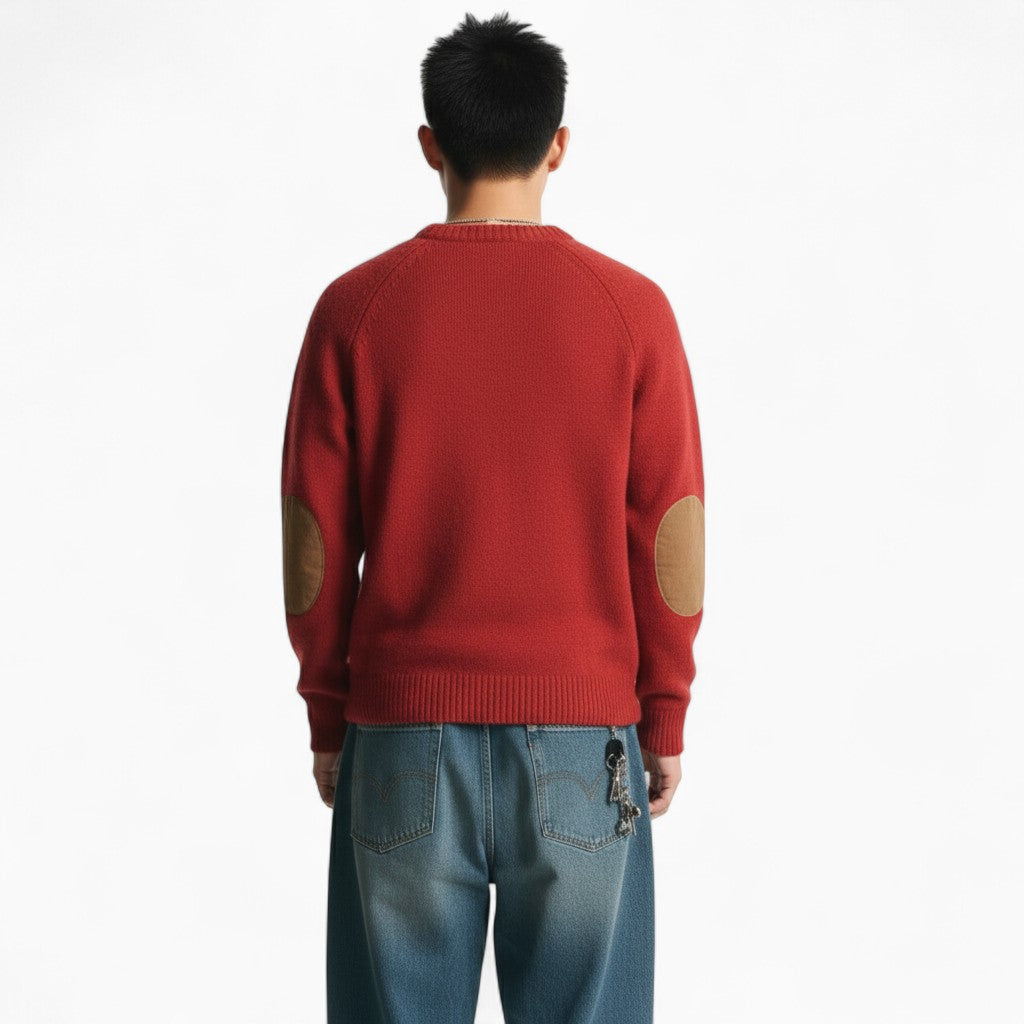 NOAH Casual Knitted Pullover with Patch Designs