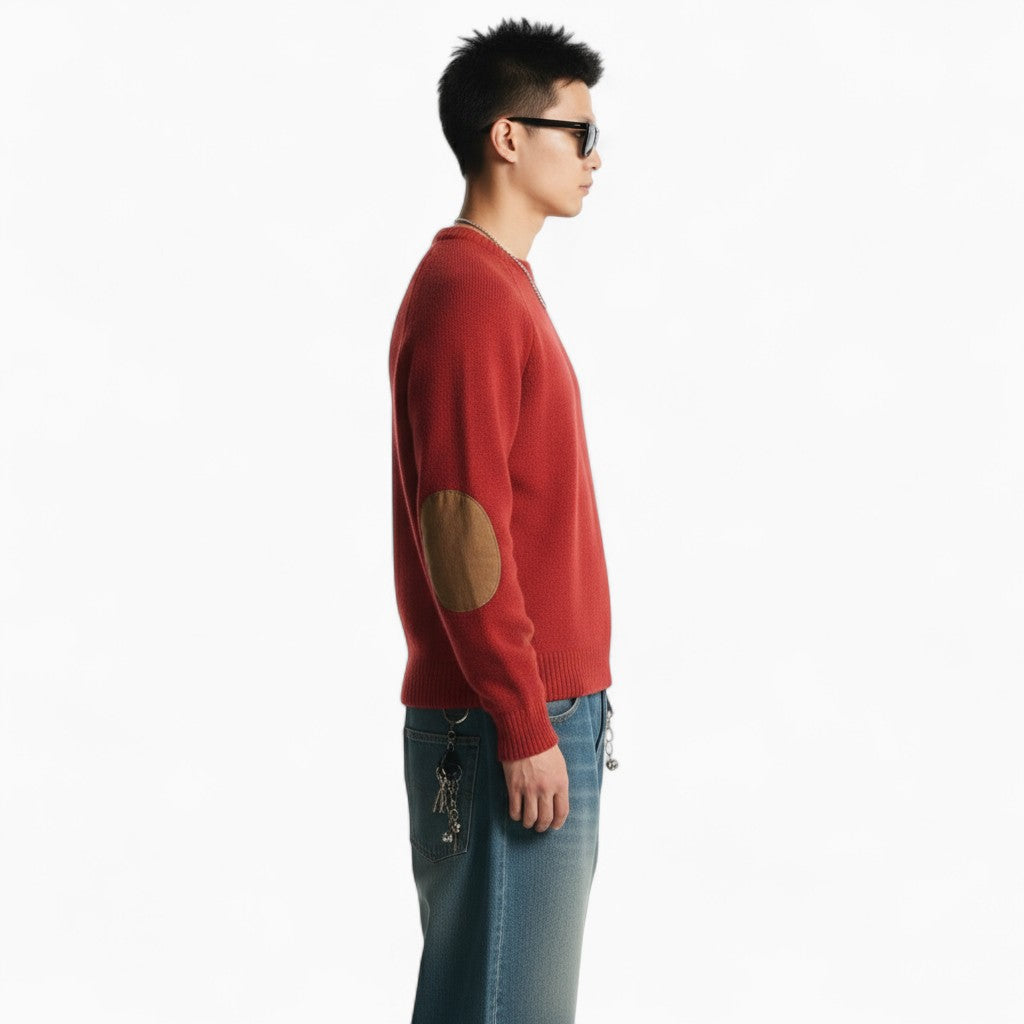 NOAH Casual Knitted Pullover with Patch Designs