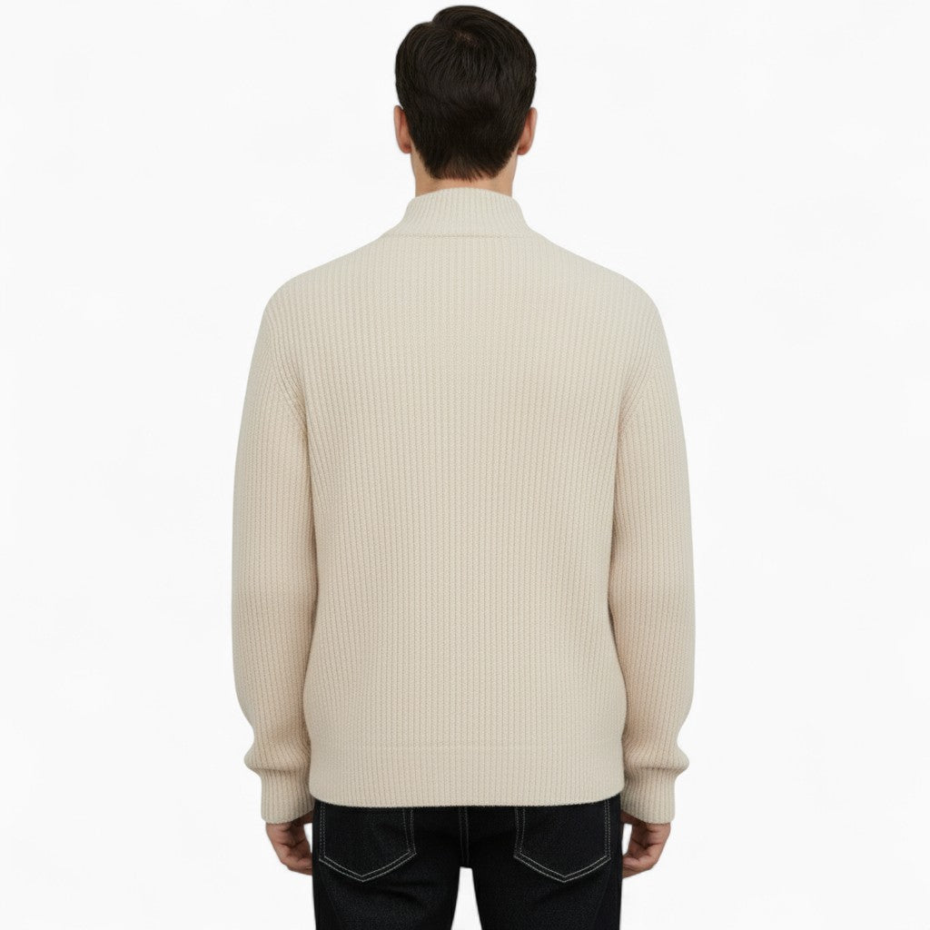 BEN Knitted Cardigan Mandarin Collar