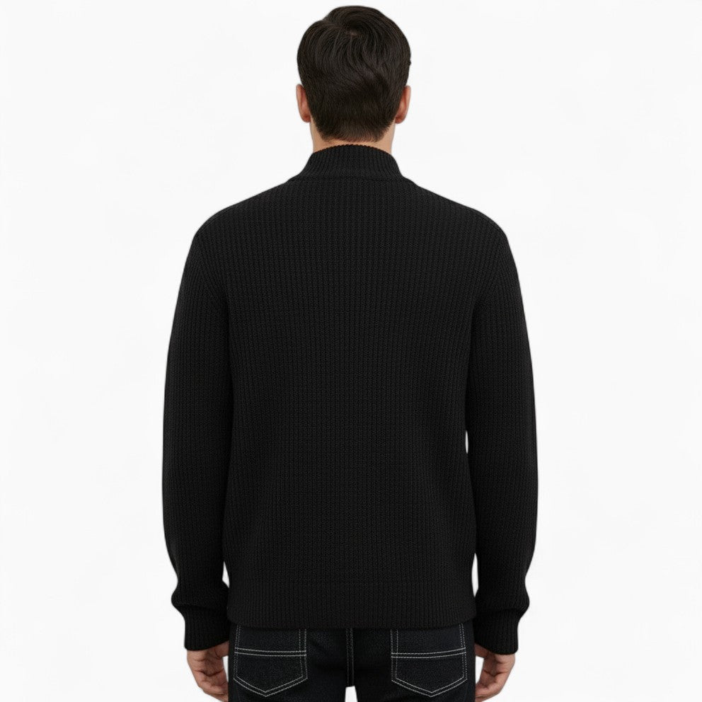 BEN Knitted Cardigan Mandarin Collar