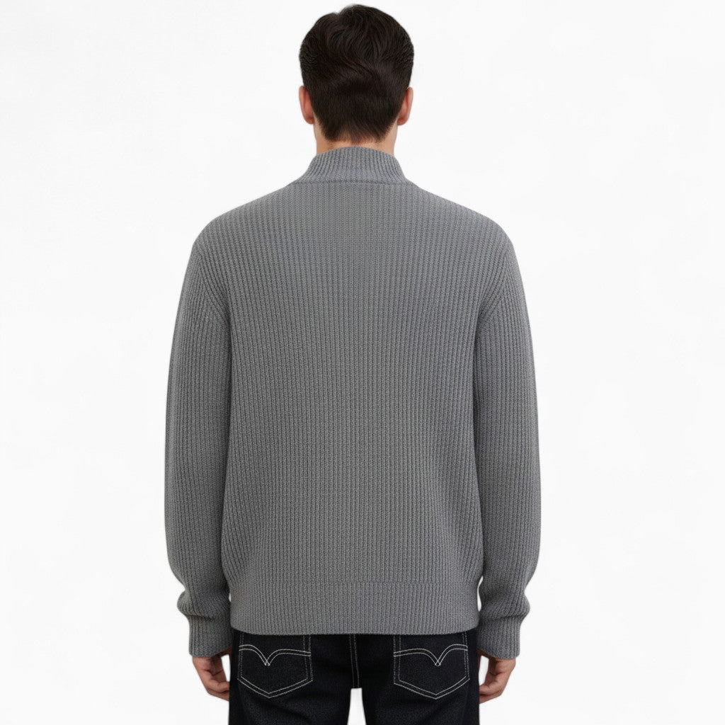 BEN Knitted Cardigan Mandarin Collar