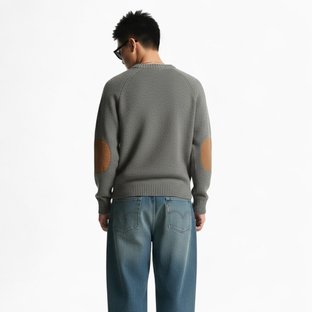 NOAH Casual Knitted Pullover with Patch Designs