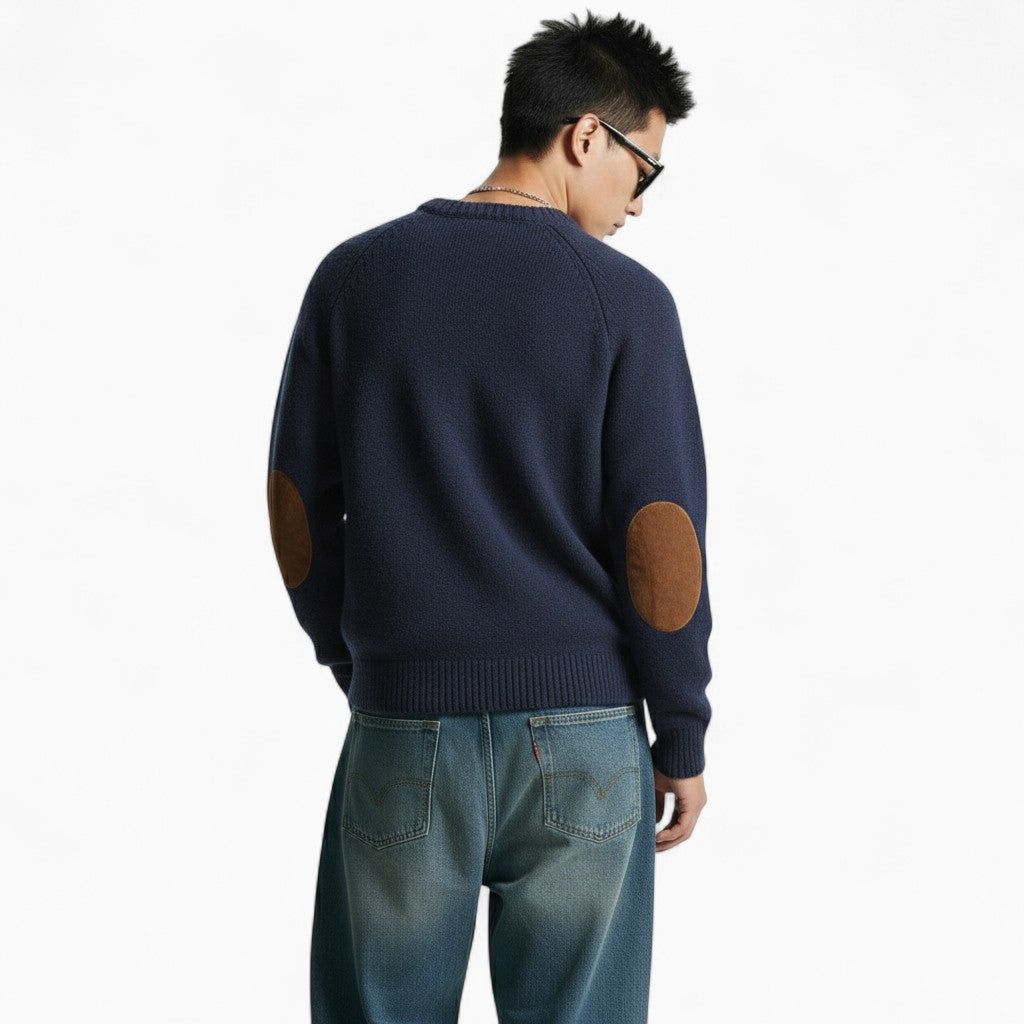 NOAH Casual Knitted Pullover with Patch Designs
