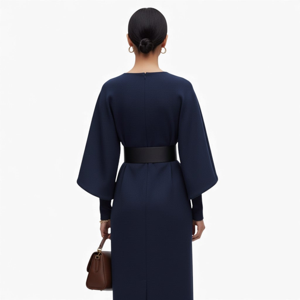 JASMINE Batwing Sleeve Ankle-Length Dress