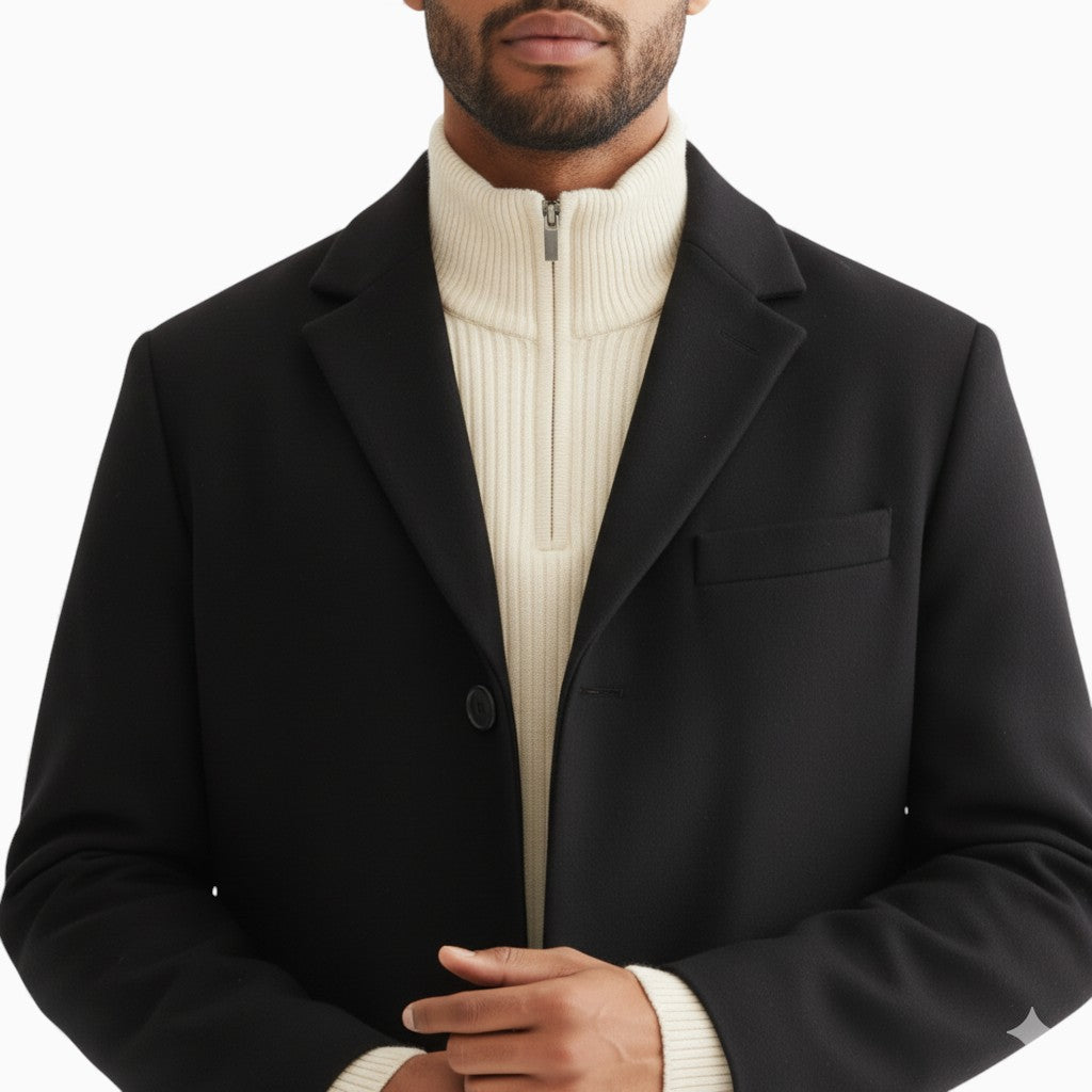 MANOA Wool Single-Breasted Coat