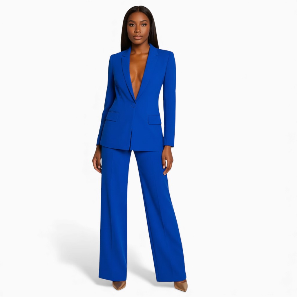CLAIRE Slim Fit Cotton Pant Suit
