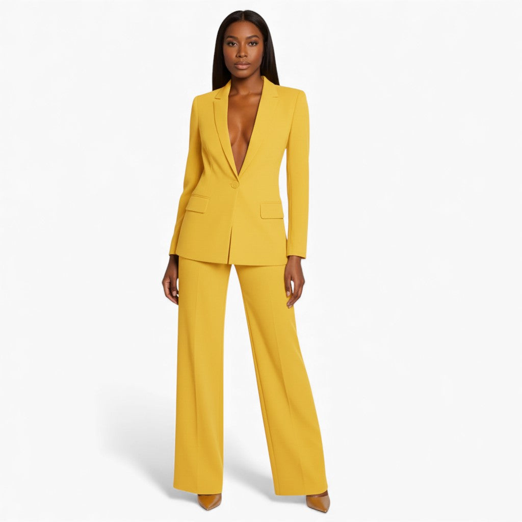 CLAIRE Slim Fit Cotton Pant Suit