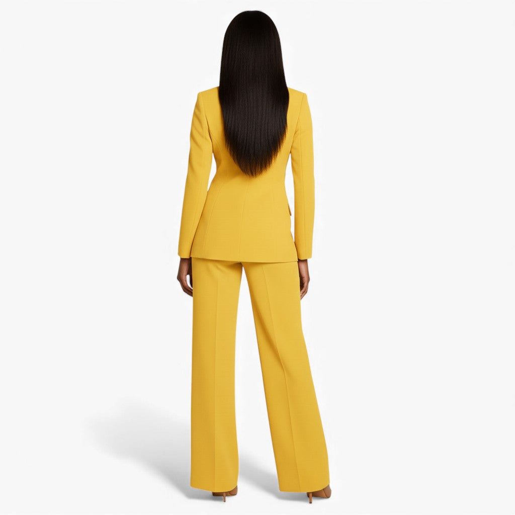 CLAIRE Slim Fit Cotton Pant Suit