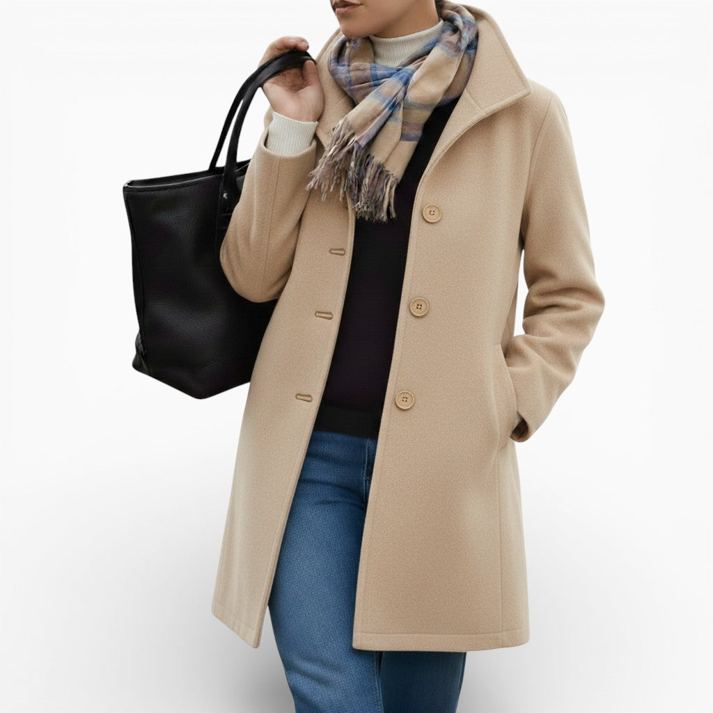 SOPHIE Wool Button-Front Coat