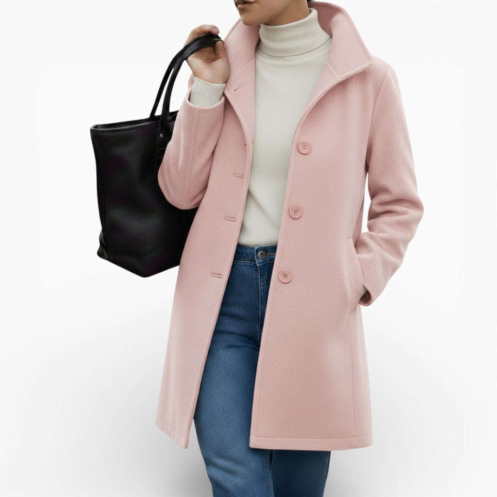 SOPHIE Wool Button-Front Coat