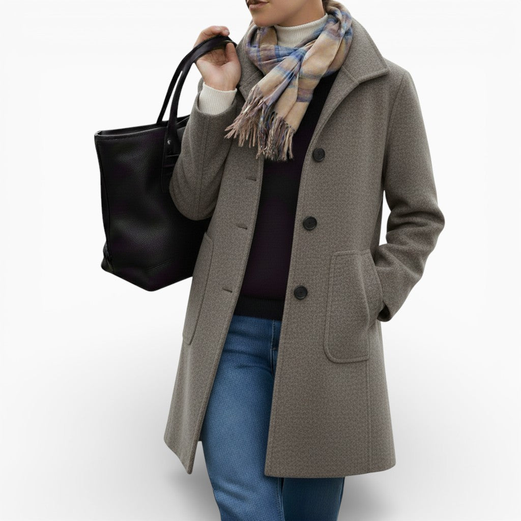 SOPHIE Wool Button-Front Coat