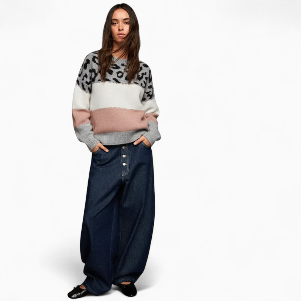 EMMA Loose Fit Leopard Sweater