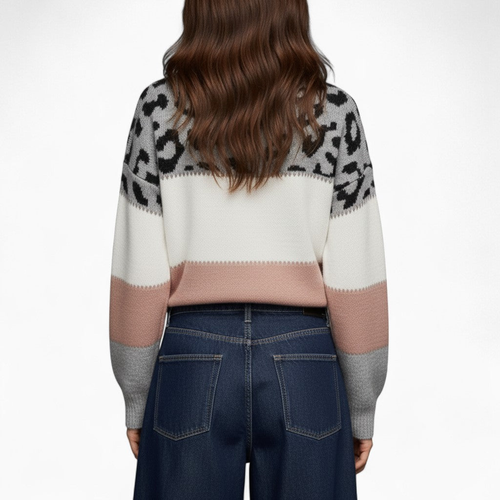 EMMA Loose Fit Leopard Sweater