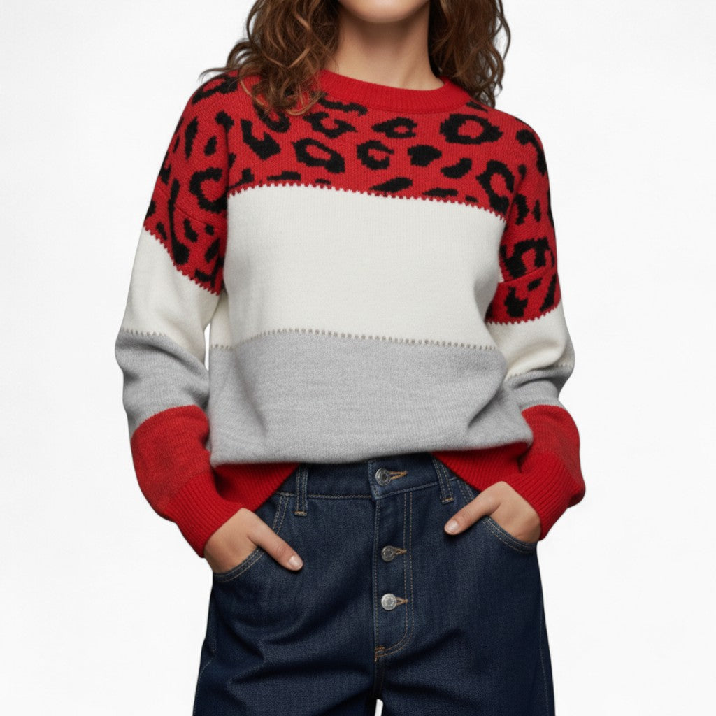 EMMA Loose Fit Leopard Sweater