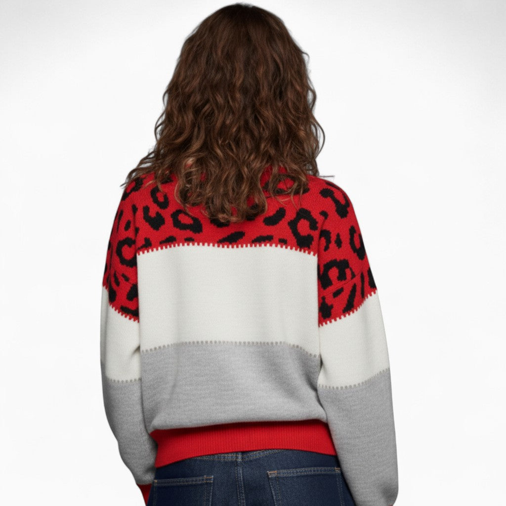 EMMA Loose Fit Leopard Sweater