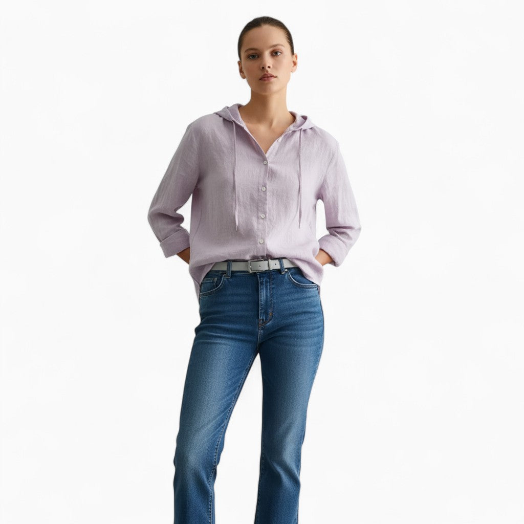 LILA Hooded Loose Shirt