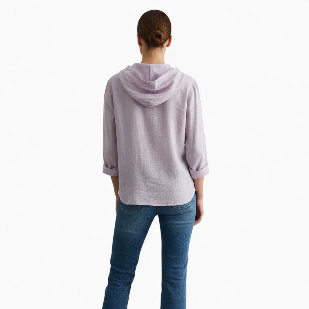 LILA Hooded Loose Shirt