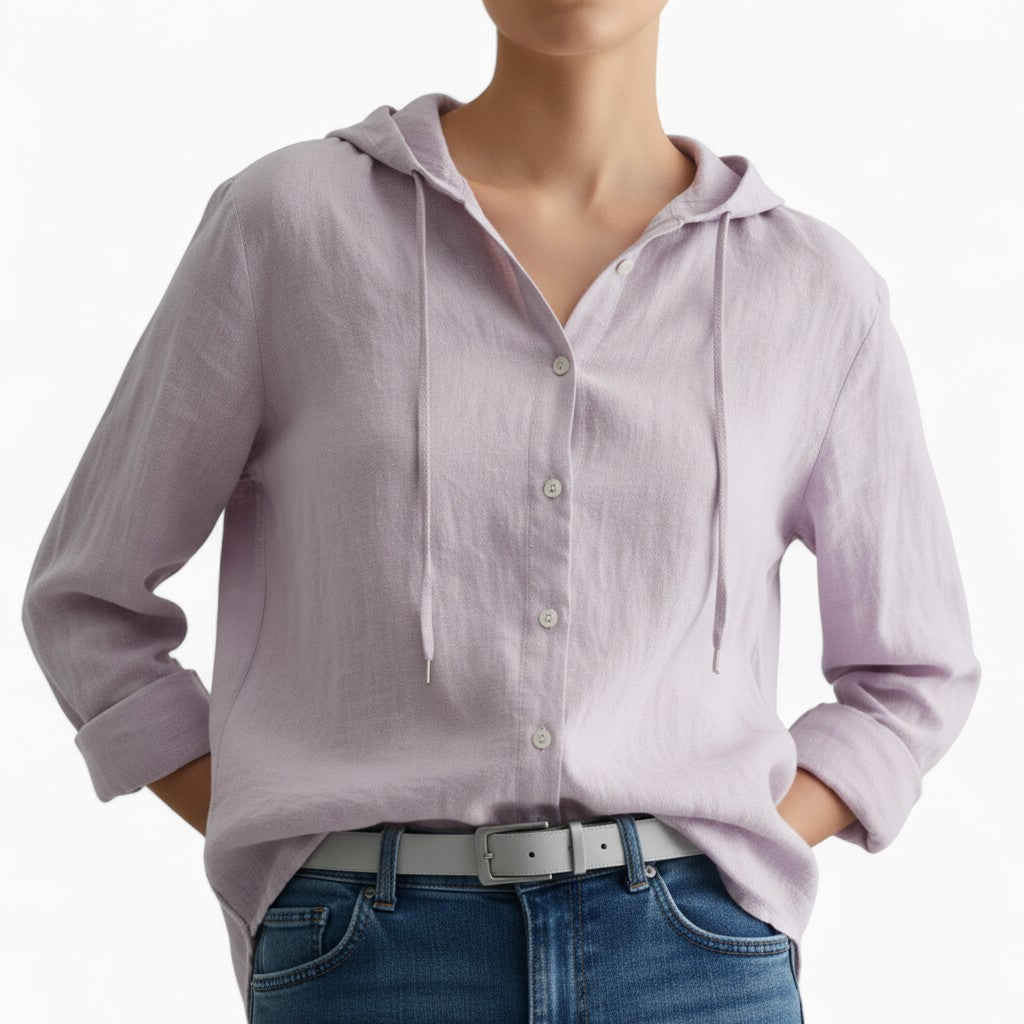 LILA Hooded Loose Shirt