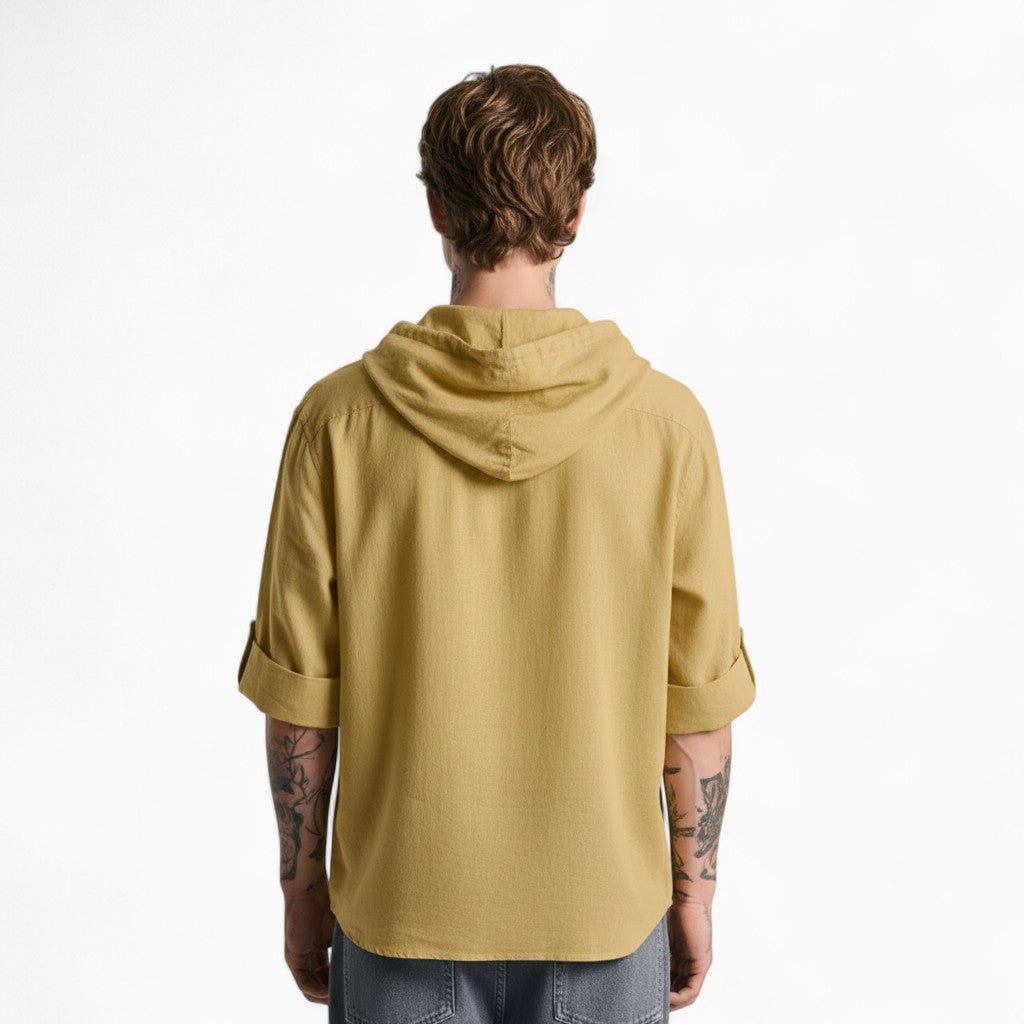 HUDSON Casual Hoodie Linen Shirt