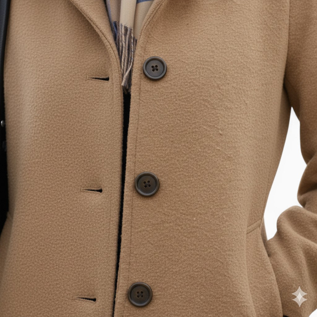 SOPHIE Wool Button-Front Coat