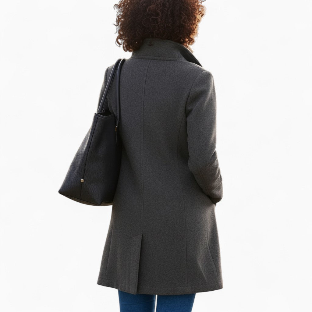 SOPHIE Wool Button-Front Coat