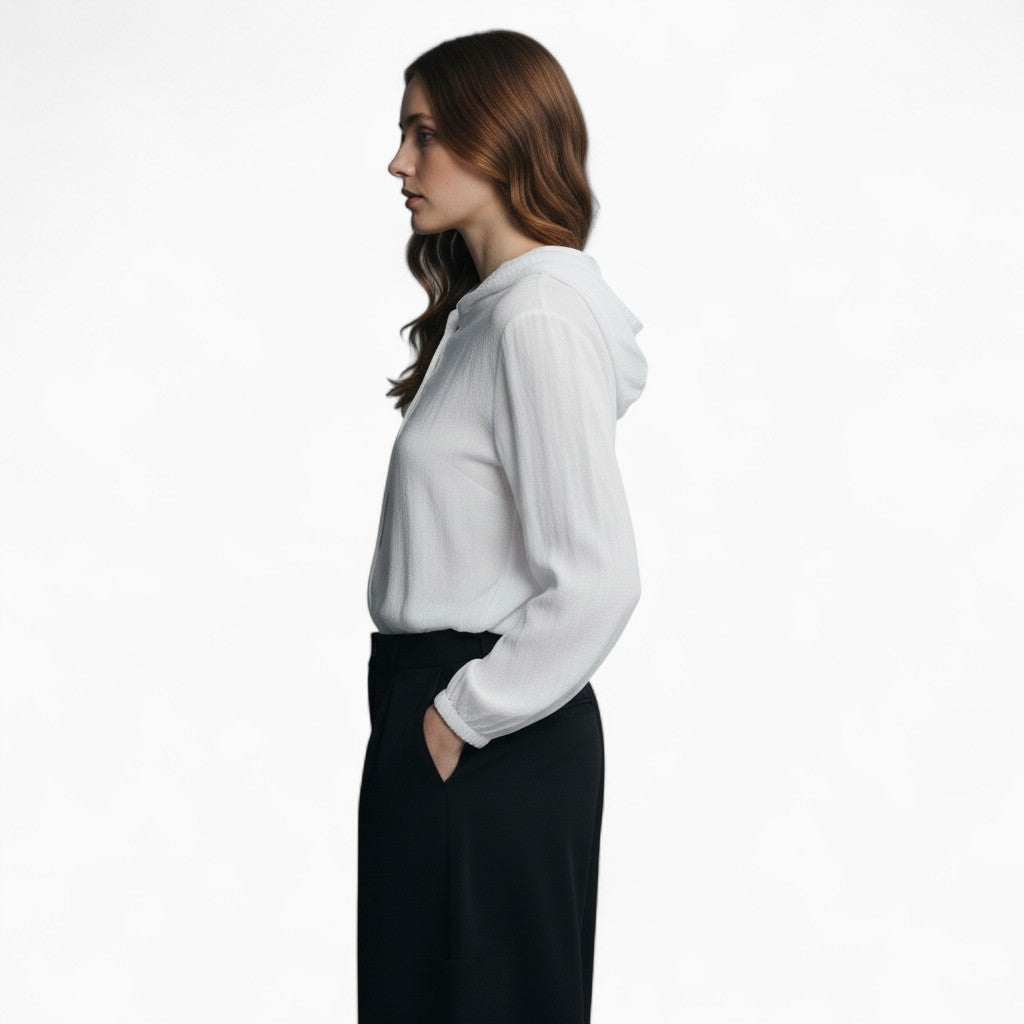 MIRIA Casual Hooded Linen Shirt