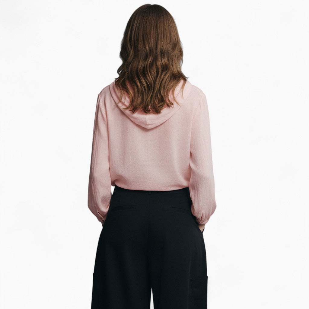 MIRIA Casual Hooded Linen Shirt