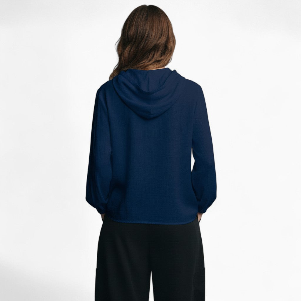 MIRIA Casual Hooded Linen Shirt