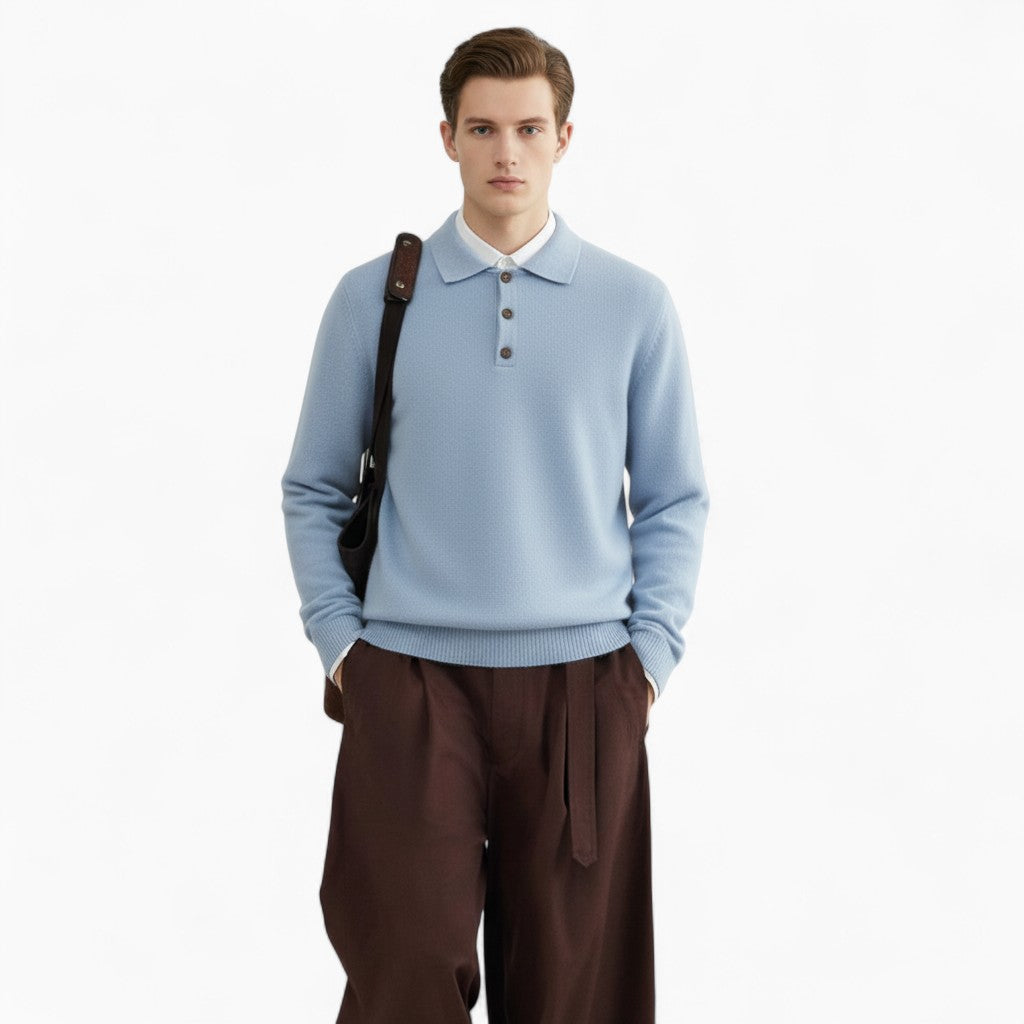 THOMAS Cashmere Pullover Sweater with Puff Sleeves