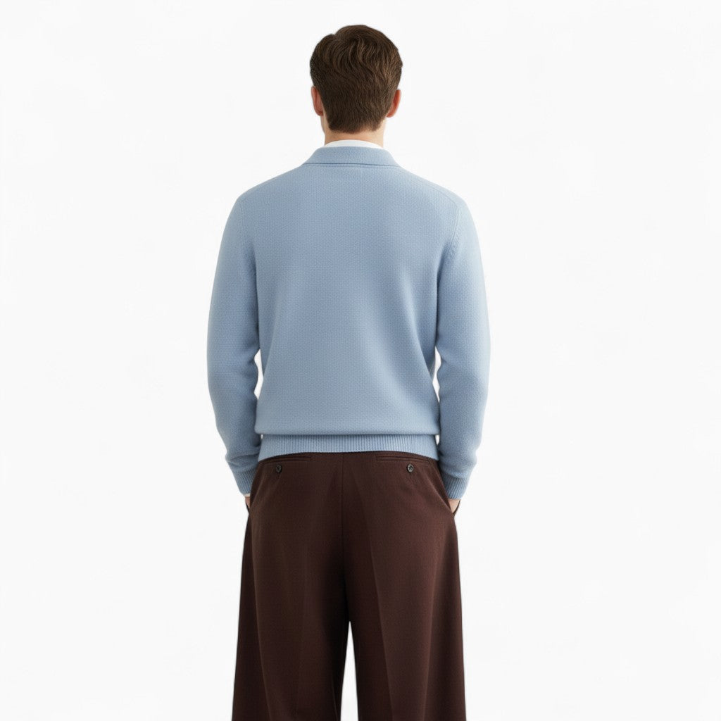 THOMAS Cashmere Pullover Sweater with Puff Sleeves