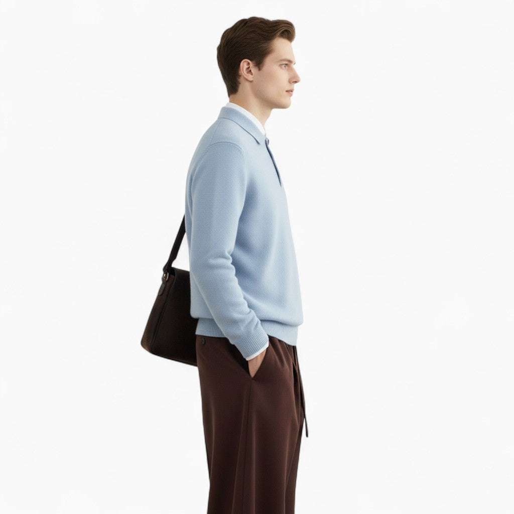 THOMAS Cashmere Pullover Sweater with Puff Sleeves