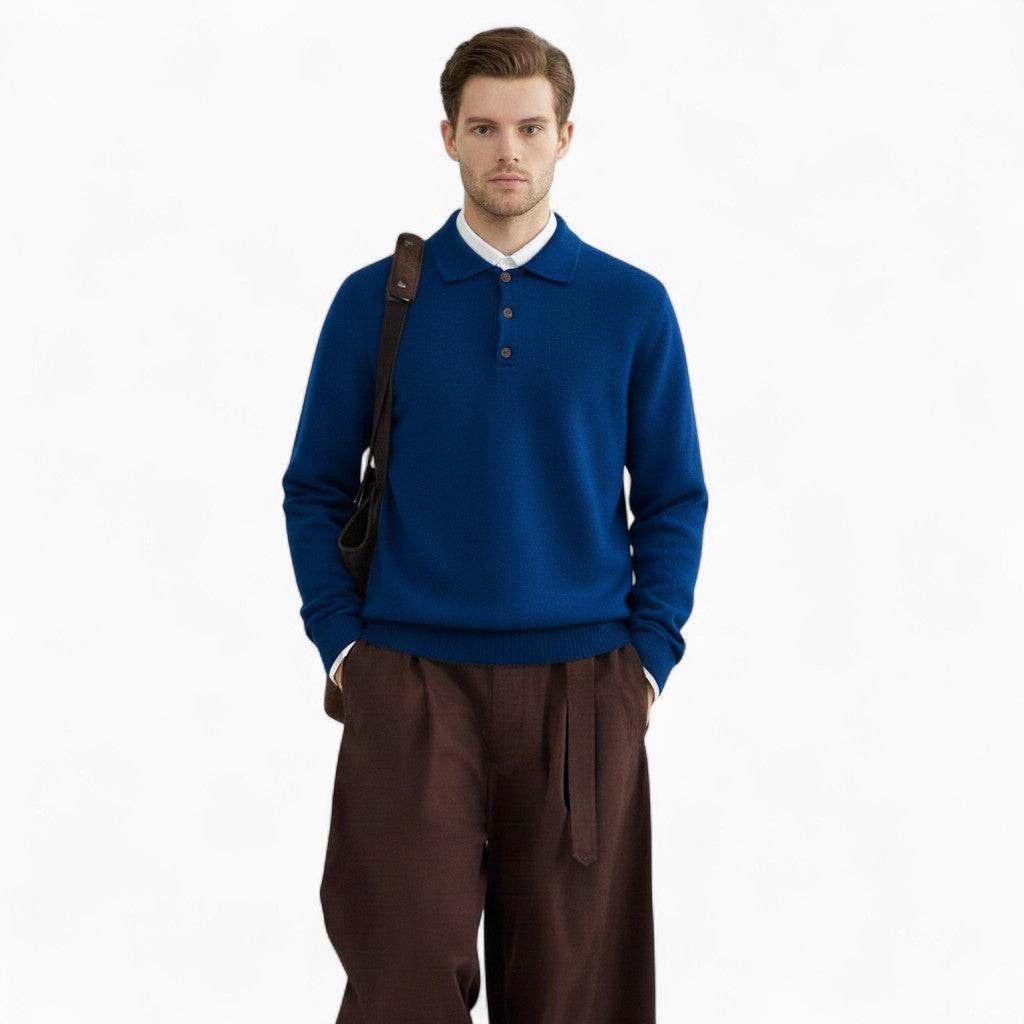 THOMAS Cashmere Pullover Sweater with Puff Sleeves