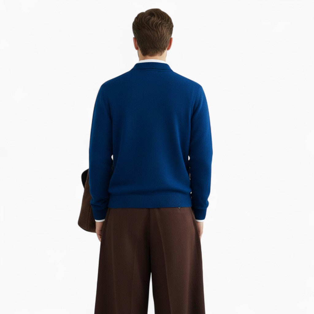 THOMAS Cashmere Pullover Sweater with Puff Sleeves