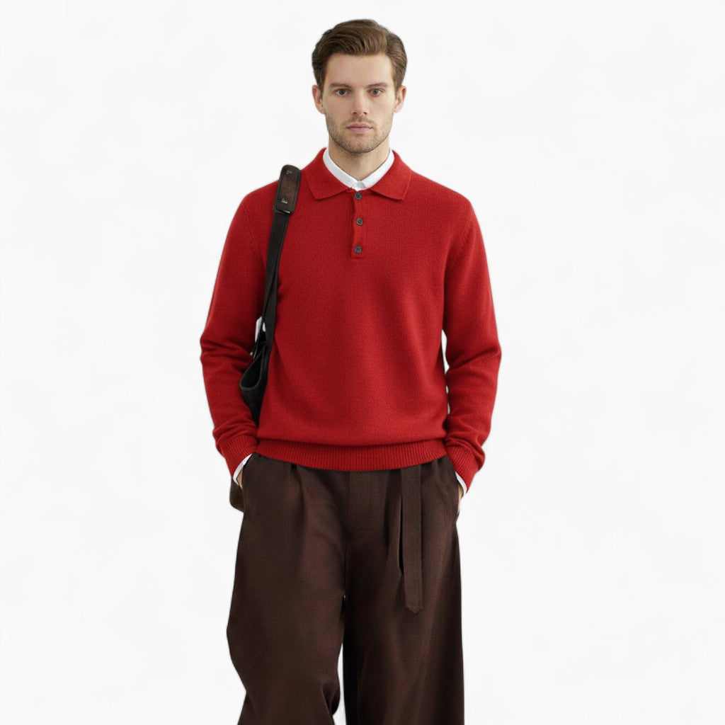 THOMAS Cashmere Pullover Sweater with Puff Sleeves