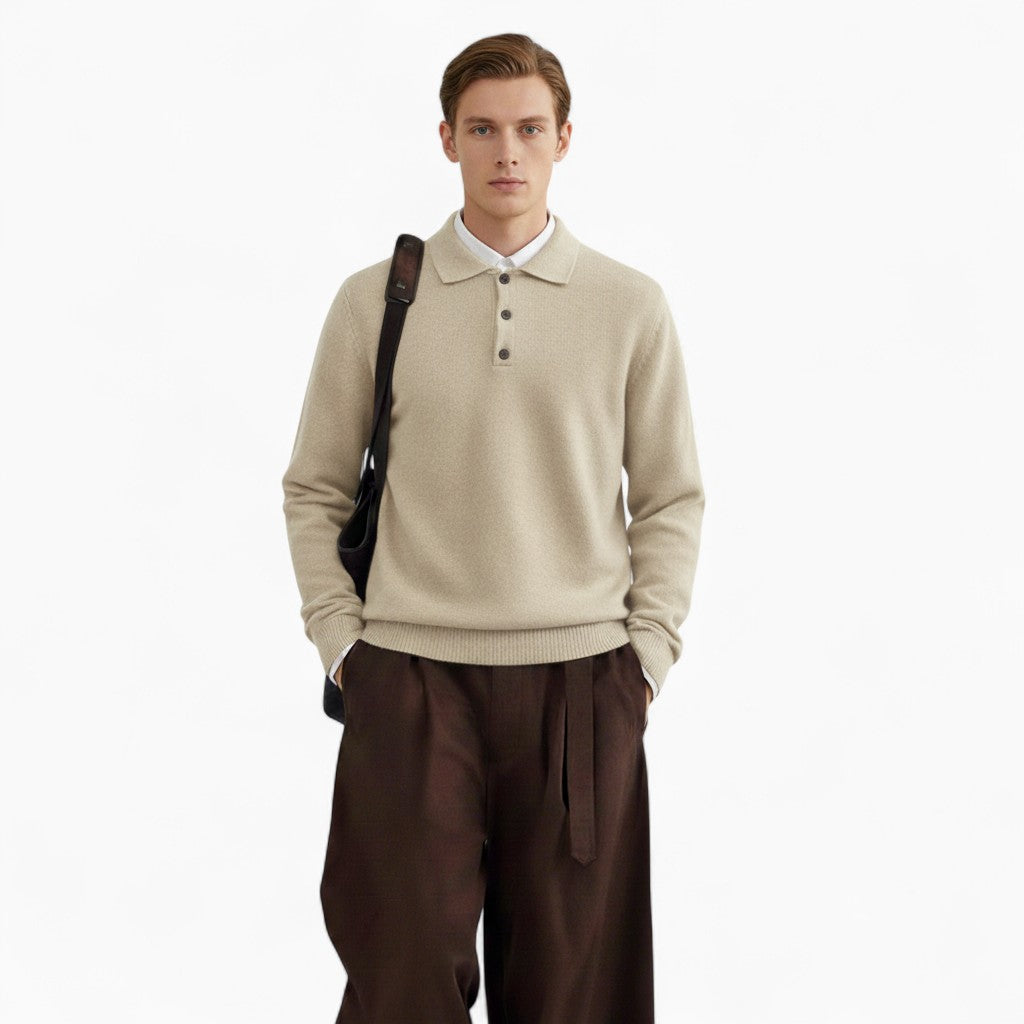 THOMAS Cashmere Pullover Sweater with Puff Sleeves