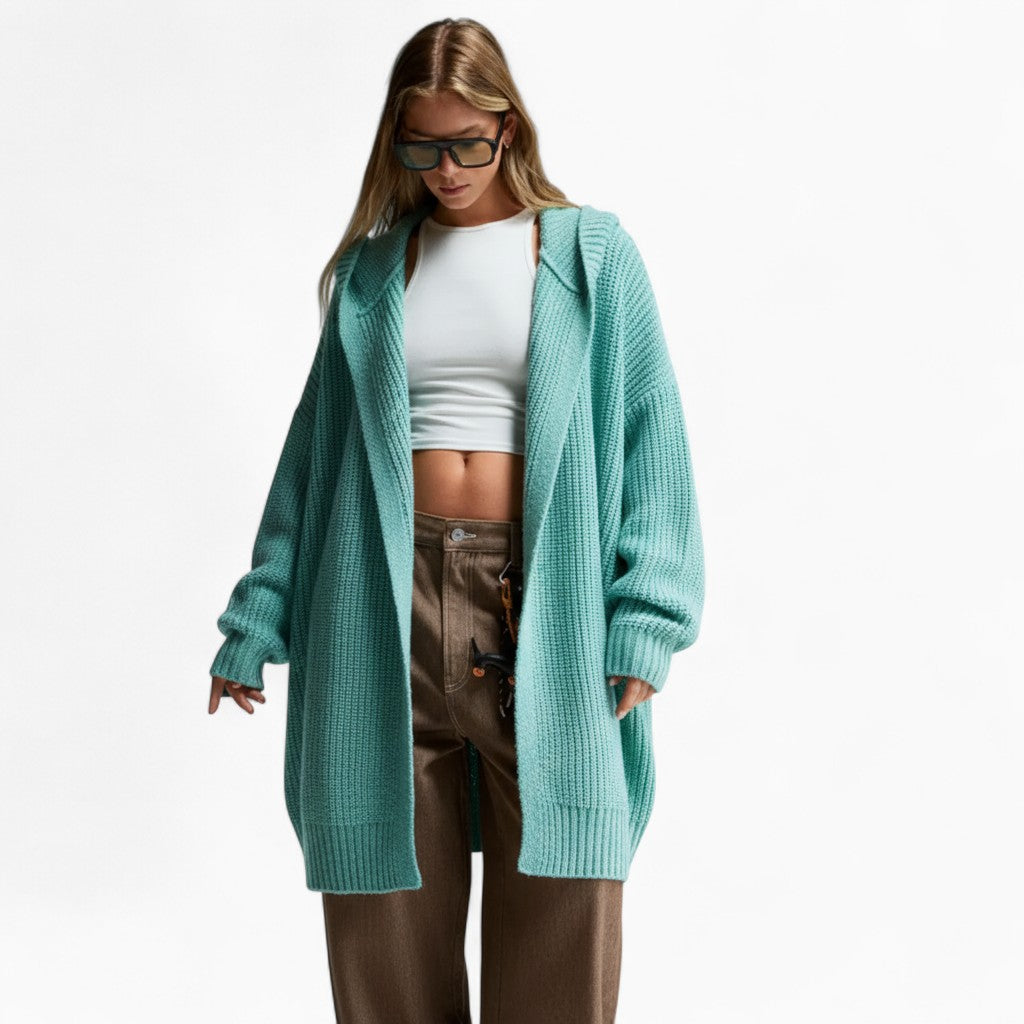 VALENTINA Loose V-Neck Cardigan