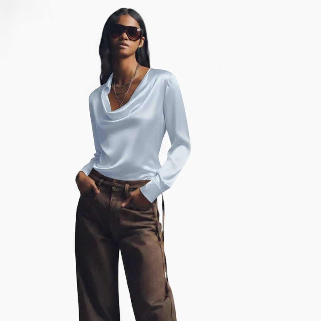 EMMA Slim Fit Button-Decorated Shirt