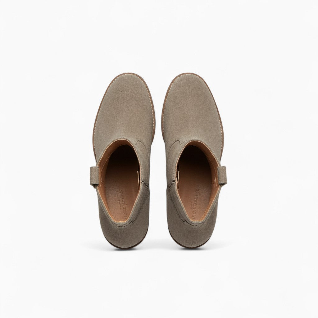 PALOMA Nubuck Ankle Boots Slip-On Flat Heel