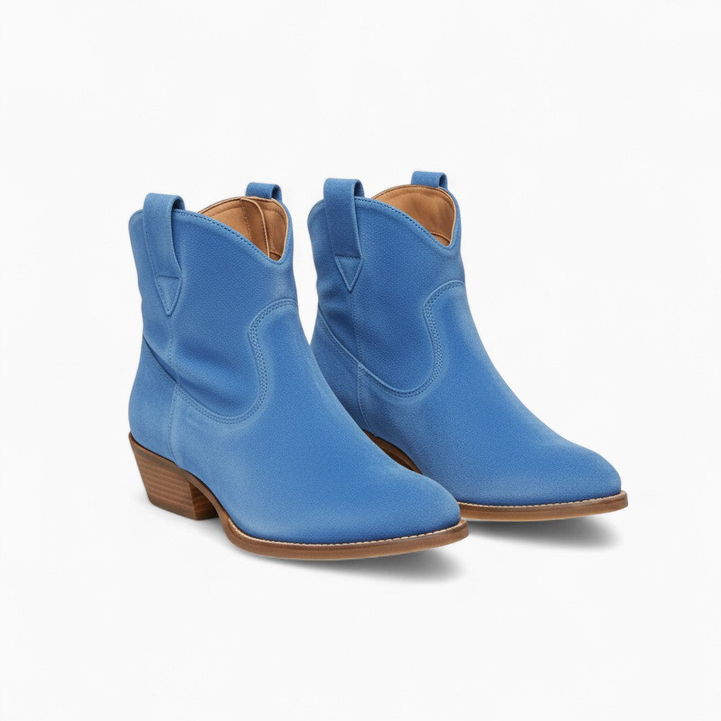 PALOMA Nubuck Ankle Boots Slip-On Flat Heel