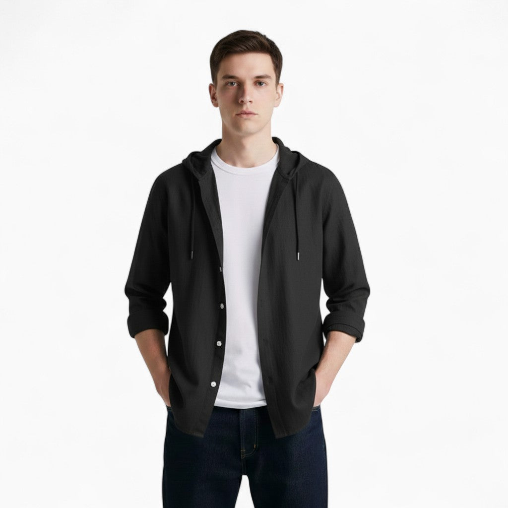 LOUIS Casual Hooded Striped Shirt