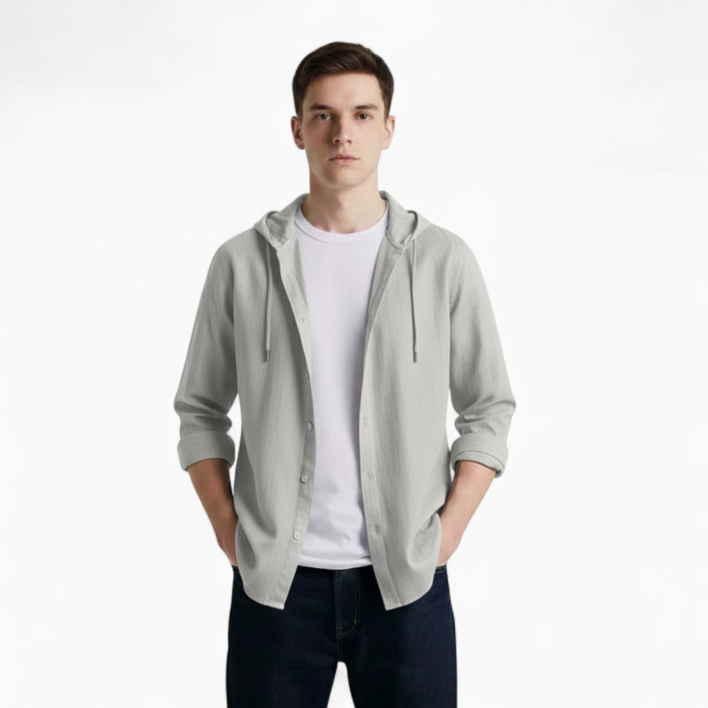 LOUIS Casual Hooded Striped Shirt