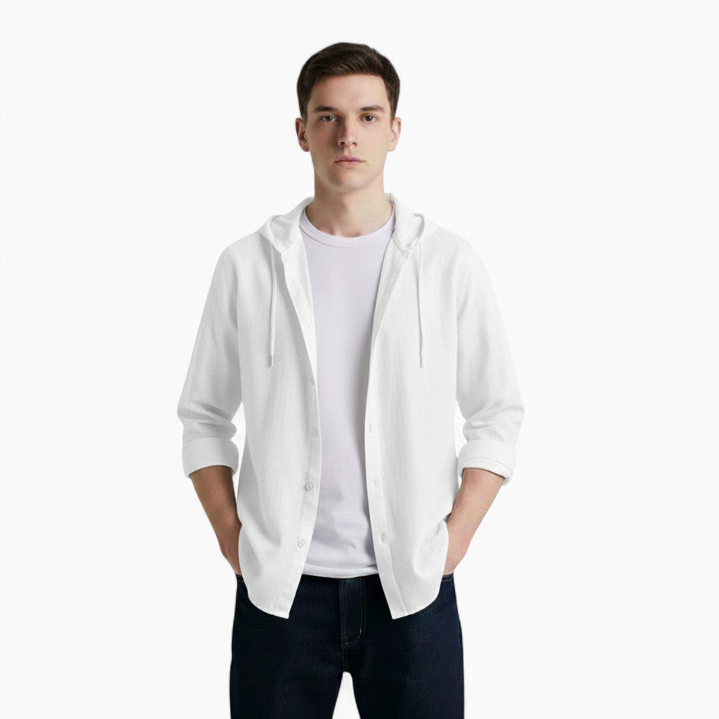 LOUIS Casual Hooded Striped Shirt