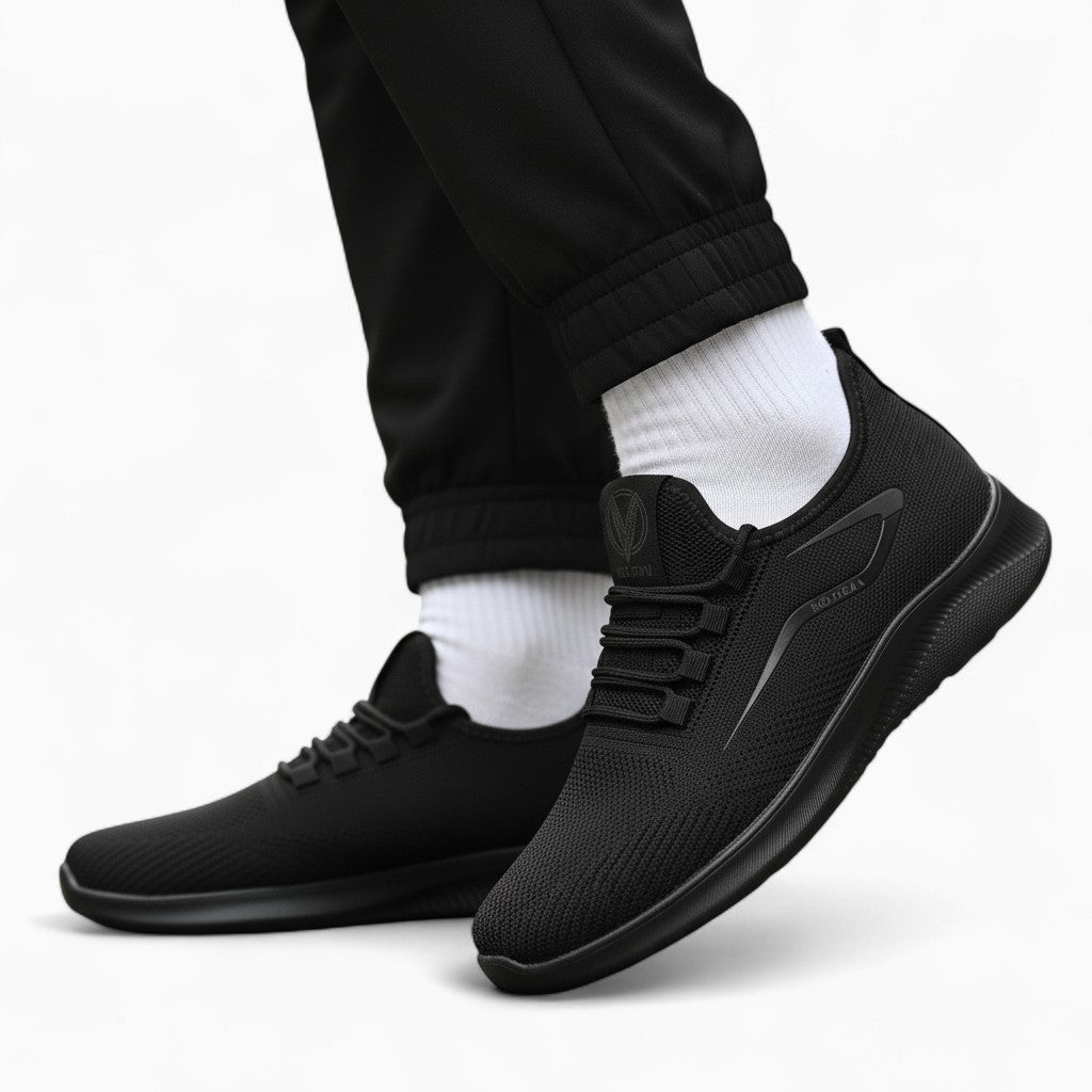 LEO Lace-Up Fabric Trainers