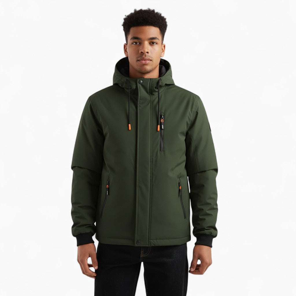 JASPER Hooded Jacket Zipper Detail