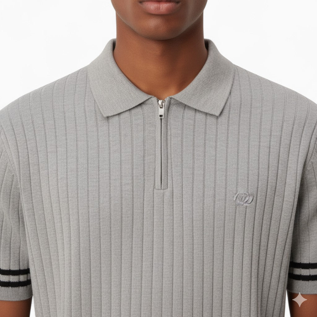 MILTON Breathable Zip-up Polo
