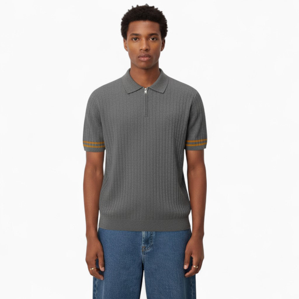MILTON Breathable Zip-up Polo